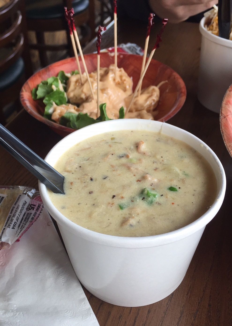 Motts creek chowder and shrimp